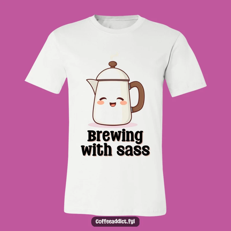 Funny Winking Coffee Pot T-Shirt - Perk Up Your Style Hilariously