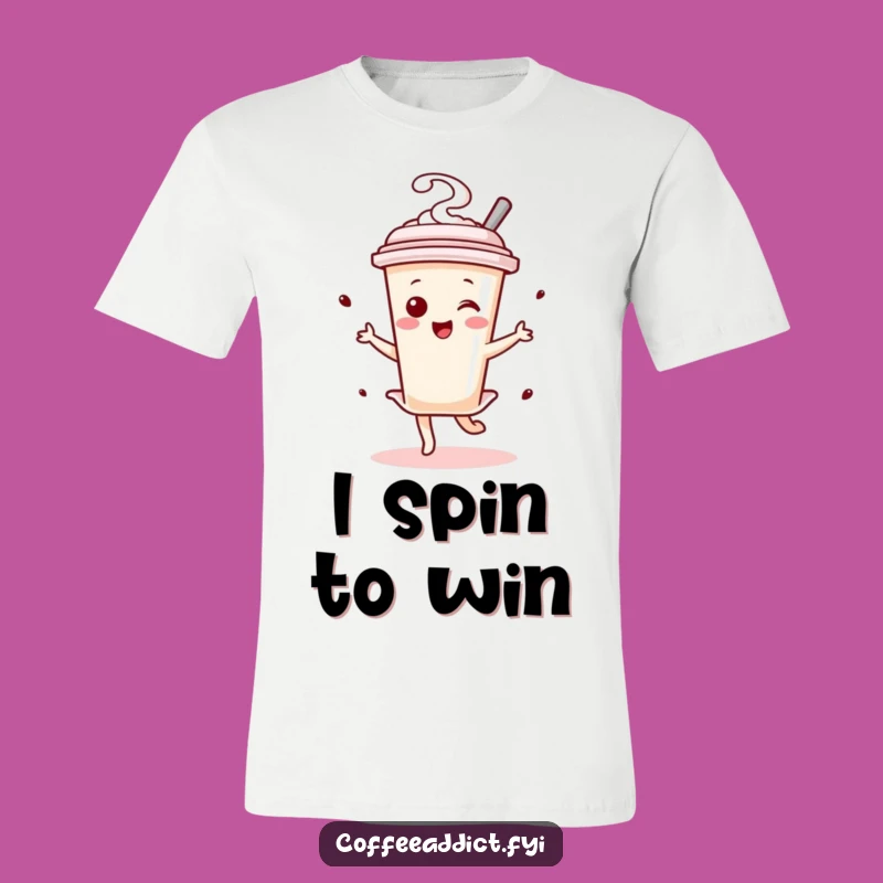 Funny Kawaii Coffee Stirrer Dancer T-Shirt, Hilarious Enthusiastic Gift for Coffee Fans