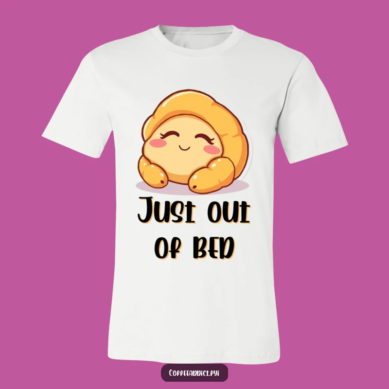 Funny Sleepy Croissant T-Shirt - Cozy & Adorable Gift for Foodies!