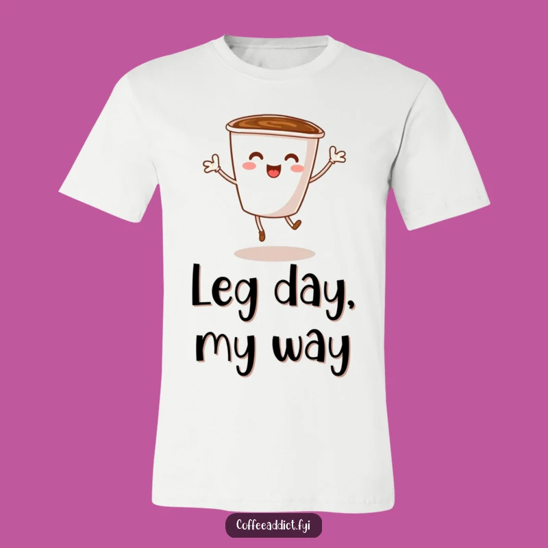 Funny Coffee Cup Dance T-Shirt A Comical Outfit for Coffee Aficionados