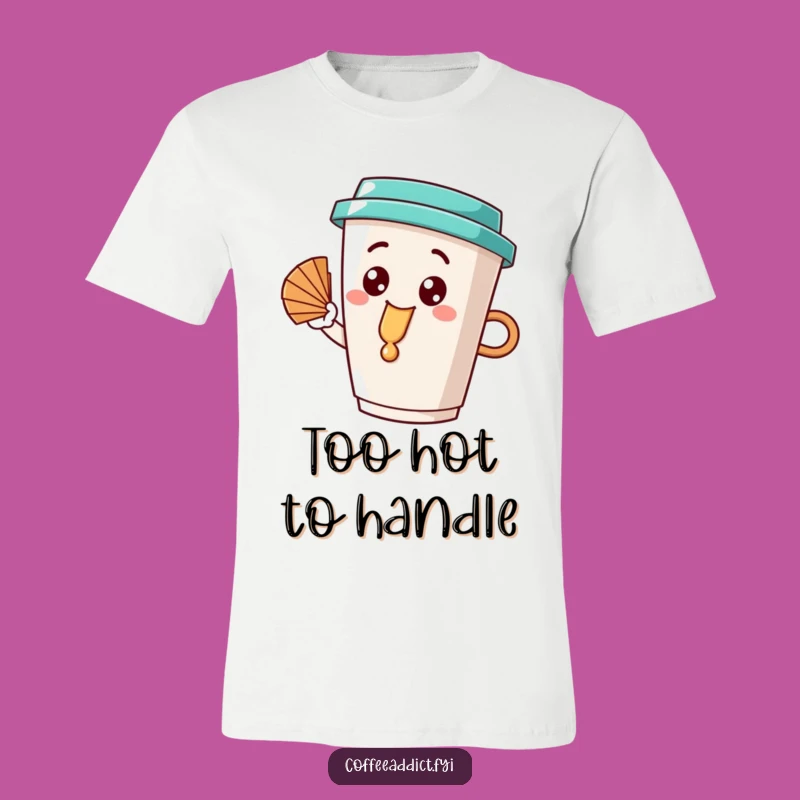 Funny Dribbling Coffee Cup T-Shirt, Hilarious Coffee Lover Tee for Casual Wear