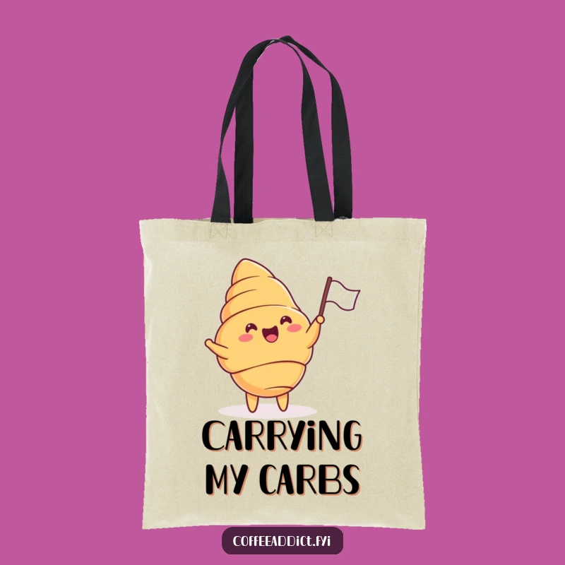 Funny Croissant Tote Bag: Carry Your Day with Cheerful Delight
