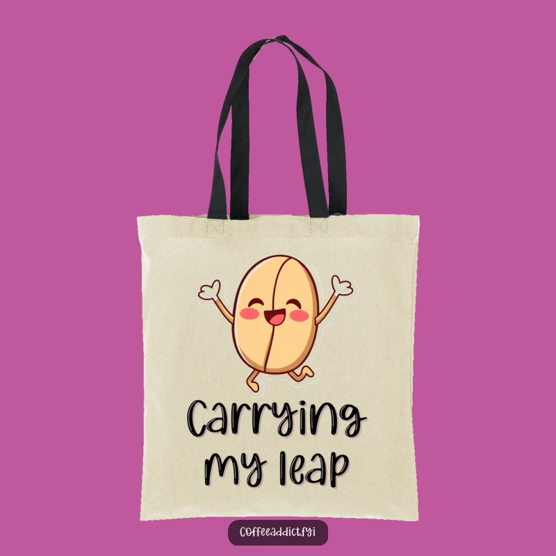 Funny Kawaii Coffee Bean Tote Bag: Carry Your Enthusiasm Hilariously