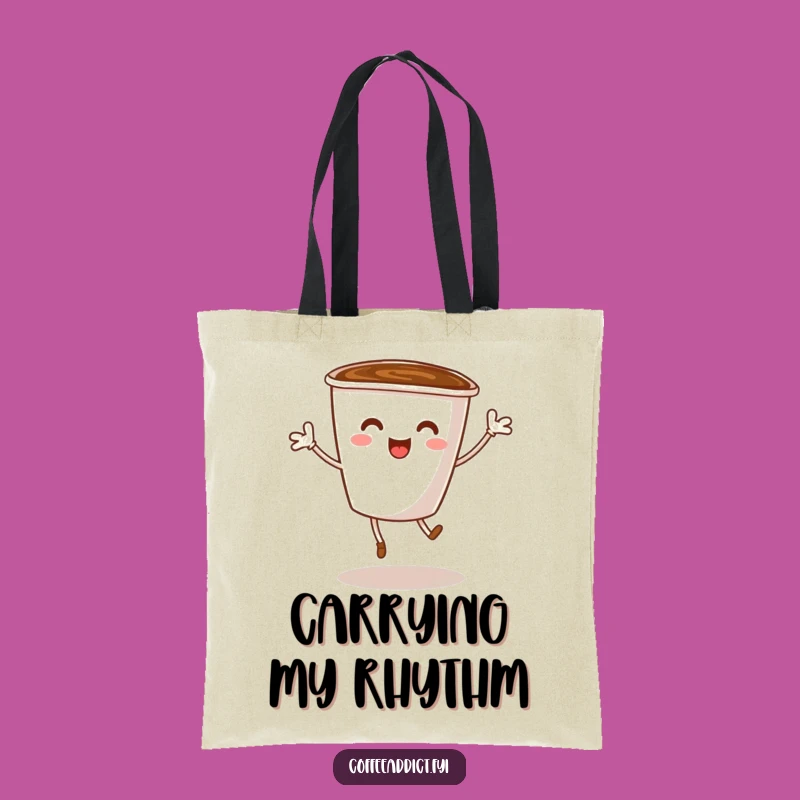 Funny Coffee Cup Dance Tote Bag A Chic Accessory for Daily Fun