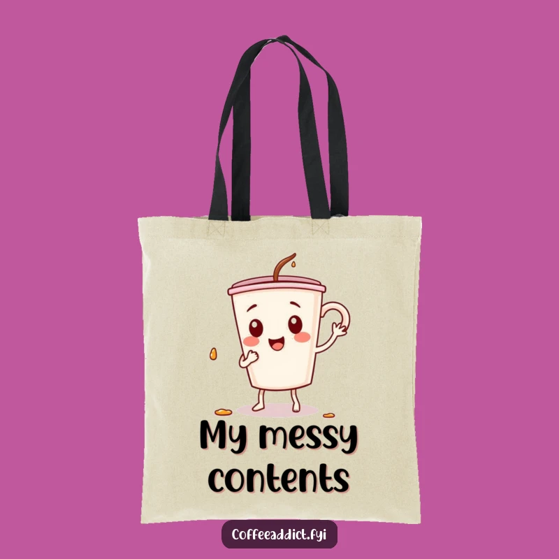 Funny Dancing Coffee Cup Tote Bag: Carry Your Moves and Your Brew