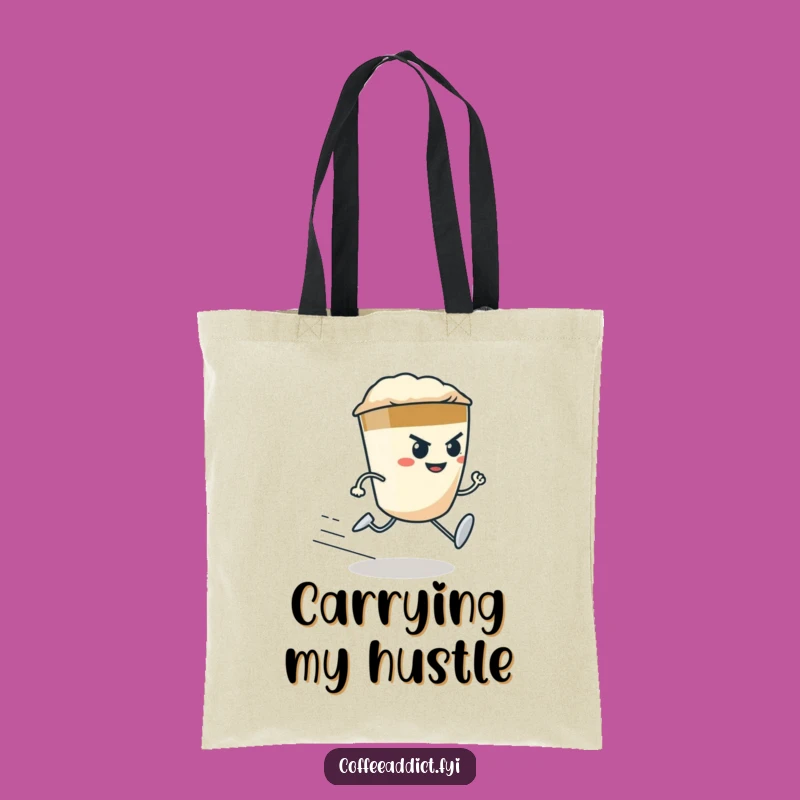 Funny Espresso Shot Tote Bag: Determined Runner Accessory Gift