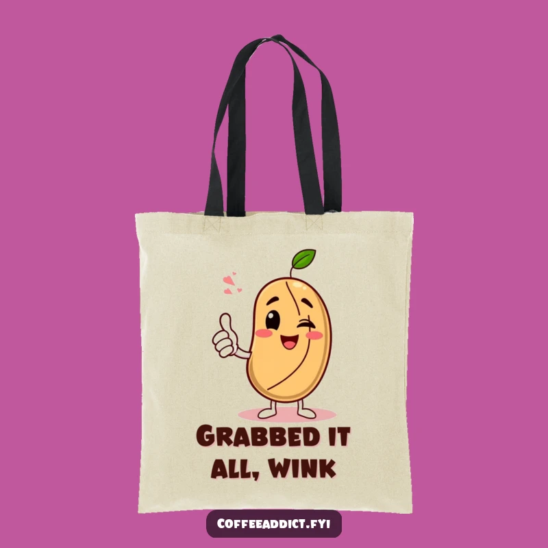 Funny Go-Getter Tote Bag: Coffee Bean Approval - Clever Gift!