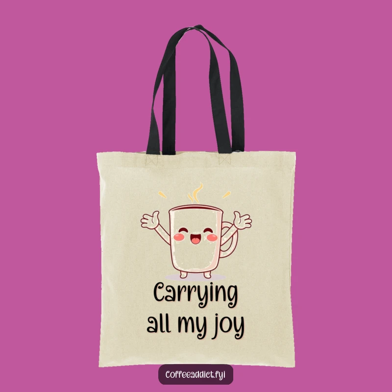 Funny Kawaii Coffee Mug Tote Bag - Carry Your Joy Everywhere, Great Gift