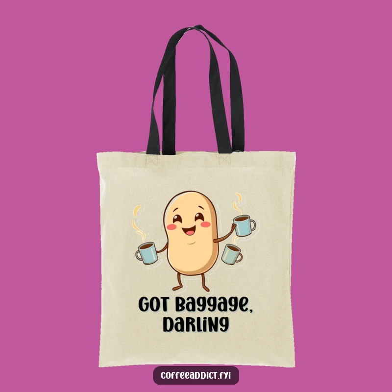 Funny Coffee Bean Juggling Tote Bag Carrying Your Essentials with Flair