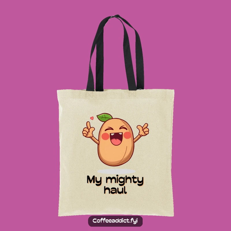 Funny Coffee Bean Tote Bag - Triumphant Roar Design, Strong & Stylish
